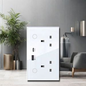 Matter147UK Enchufe doble de pared USB + Tipo-C Smart <span class=keywords><strong>Home</strong></span> 16A directamente vinculado a Alexa, <span class=keywords><strong>Google</strong></span> Voice, HomeKit Electricidad computable - Product Image 4