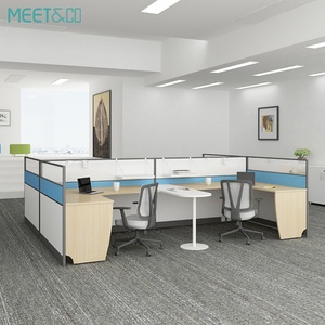 Standard Size Modern Design L Shape Personalized Office Cubicle Office Workstation 4 <b>Seat</b> - Product Image 6
