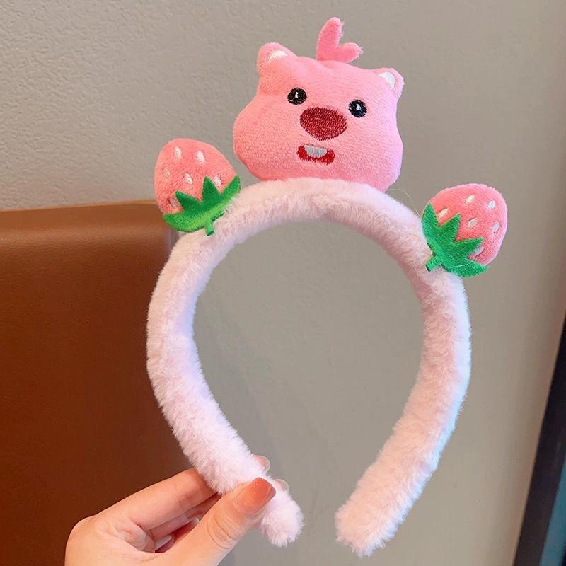 ที่คาดผมบีเวอร์สตรอเบอร์รี่สีชมพู