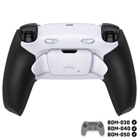 Kit de boutons arrière remappables RISE Plus Max en caoutchouc blanc/noir avec fonction de clic pour arrêter les mouvements pour manette de jeu
