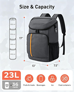Premium Quality Lightweight Insulated <b>Cooler</b> <b>Backpack</b> Leak-Proof for Men and Women, Sports Fan <b>Coolers</b> Tear Resistant - Product Image 2