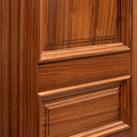 Porte en bois composite laqué acajou, design classique, étanche, pour chambre à coucher, villa, portes à battants