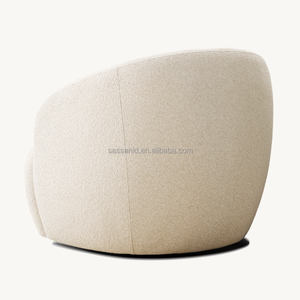 Silla giratoria de <span class=keywords><strong>Luisa</strong></span> Boucle <span class=keywords><strong>Luisa</strong></span> de rendimiento natural para sala de estar cómoda y envolvente de lujo sasánida - Product Image 4