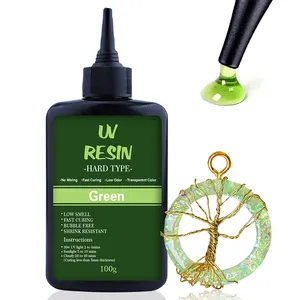 Timesrui 100g de résine époxy UV colorée couleur vive inodore kit de résine UV à faible rétrécissement colle colorée à durcissement rapide pour moules en résine UV