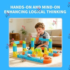 Ultimi Prodotti 2026: <span class=keywords><strong>Pista</strong></span> per Auto da Corsa Elettrica Flessibile USB-Powered STEM DIY, Set Treno Magnetico da 101 Pezzi per Bambini - Product Image 3