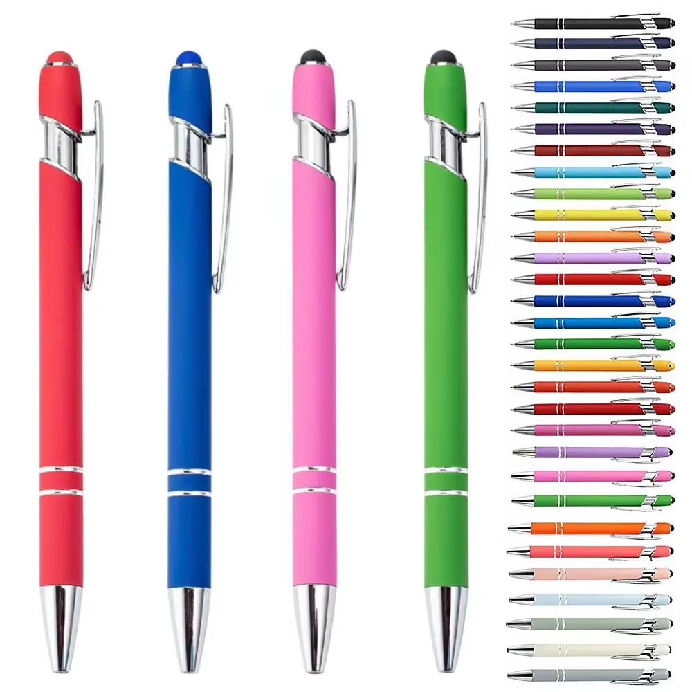 Customizable Printed Durable Metal Ballpoint Pen Illuminated Hotel Advertising Business Pen Promotion Gift Pens With Logo