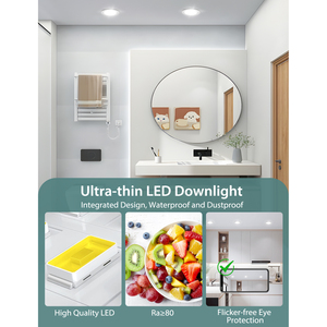 Aigostar 4.8W IP65 LED Downlight incasso soffitto impermeabile occhi di toro 6500K luce bagno di illuminazione vanità bagni vanità vanità - Product Image 4