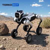 Robot de Inspección Multi-Sensor Integrado con Cuatro Ruedas y Carcasa Impermeable IP5X MagicDog-W para Control de Seguridad en Fábricas