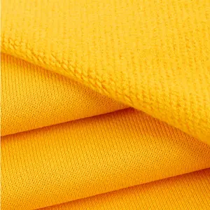 China supplier custom color knitted cotton polyester knit cloth french terry fabric for sweatshirt