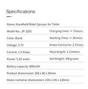 Распродажа, электрический портативный распылитель для биде - Product Image 6