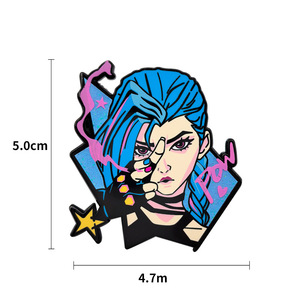 2 Nuovi Design di Alta Qualità, Badge in Metallo Smaltato Rigido <span class=keywords><strong>LoL</strong></span> Jinx & Vi Eevee per Decorazione di Zaini e Vestiti - Product Image 2