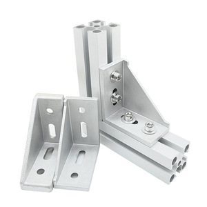 Aluminum Angle Brackets 3060 4080 4590 For Industrial Aluminum Profiles Corner Fittings Assembly Line Support - Product Image 1