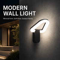 Lampe murale extérieure élégante et moderne pour cours, éclairage LED géométrique triangulaire 12W, applique murale de luxe 3000K