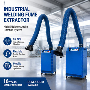 Purificador <span class=keywords><strong>de</strong></span> Humo <span class=keywords><strong>de</strong></span> Soldadura Portátil con Filtro HEPA <span class=keywords><strong>de</strong></span> Doble Brazo y <span class=keywords><strong>Motor</strong></span> - Product Image 1