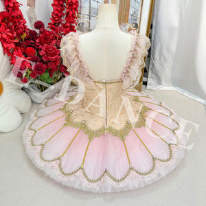 Venta al por mayor nueva actuación 'Cygnets Tutu' vestido de Ballet de algodón para niñas falda <span class=keywords><strong>Latina</strong></span> bordada uso en el escenario ropa de actuación occidental - Product Image 2