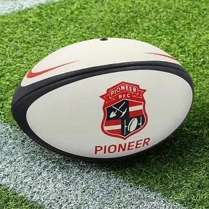 Ballon de rugby en pvc taille 5, logo personnalisé de haute qualité