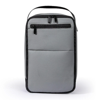 Golf-Schuhtasche, Unisex, Nylon, großes Fassungsvermögen, tragbare Aufbewahrungstasche für Sportschuhe mit Reißverschluss, Vordertasche mit gewebtem Griff
