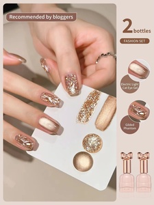 Vernis à ongles gel scintillant 10 ml effet pailleté, à retirer par trempage, pour ongles en gel, DIY, salon de manucure, vernis gel LED - Product Image 1