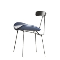 Chaise de réception de style industriel vintage en cuir, forme papillon, pour salon, salle d'attente, salle à manger d'hôtel