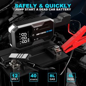 Arrancador Profesional de 22 Cilindros con 2500A 12V 10000mAh 35L/min Rápido para Vehículos de 8L Gasolina y 6L SUV KCCY59 Actualizado de 22 Cilindros - Product Image 4