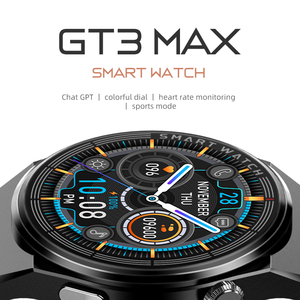 ساعة ذكية GT3 MAX الجديدة مع شاشة مراقبة، أكثر من 500 واجهة، مراقبة النوم على مدار الساعة، قياس معدل ضربات القلب وضغط الدم ونسبة الأكسجين في الدم، مقاومة للماء بمعيار IP67، متوافقة مع نظام IOS - Product Image 2