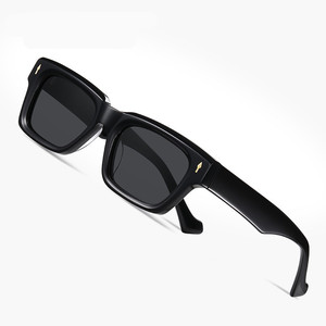 Custom Logo 2026 Fashion Men Women Rivets <b>Small</b> Frame Sun Glasses UV400 <b>Shades</b> Acetate Polarized Square Sunglasses - Product Image 1