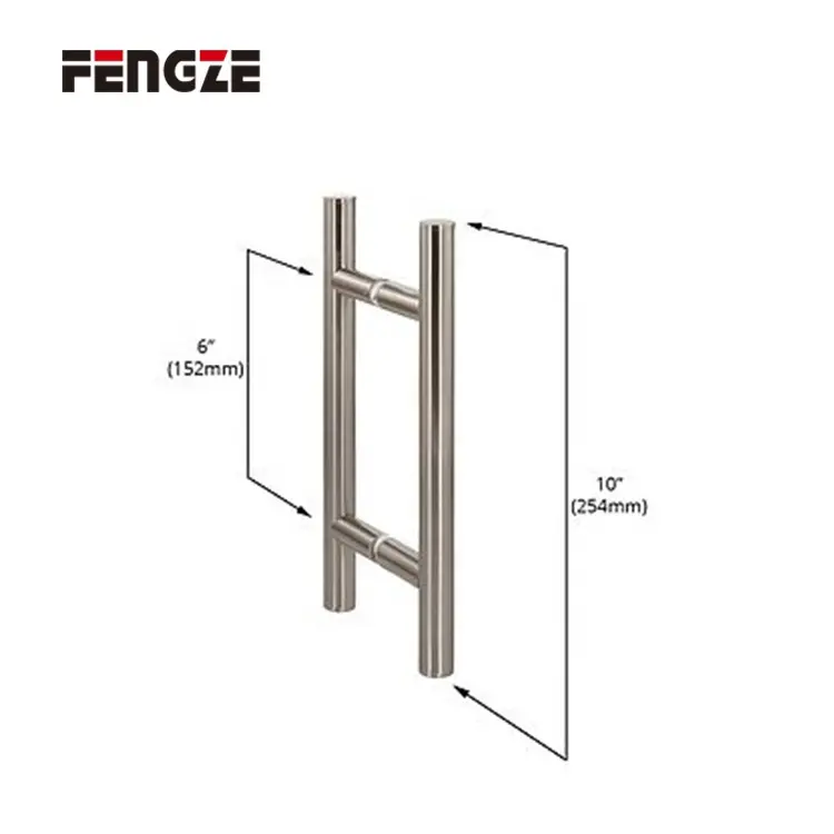High Quality Window Handle Square Glass Brass Door Handle Wholesale Stainless Steel Glass Shower Sliding Door Handle