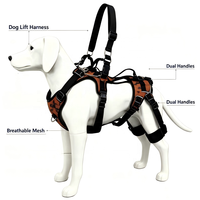 Harnais pour animaux de compagnie en nylon respirant, réglable et confortable, avec soutien de soulagement de la pression, style simple et motif imprimé