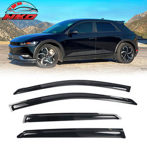 Pour Hyundai Ioniq 5 N 22-25, visières de fenêtre fines en acrylique, pare-soleil et pare-pluie, protection des fenêtres latérales des portes de voiture, lot de 4 pièces - Product Image 1