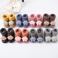 Chaussettes antidérapantes pour enfants, à semelle en caoutchouc, souples, en cachemire, nouveau produit