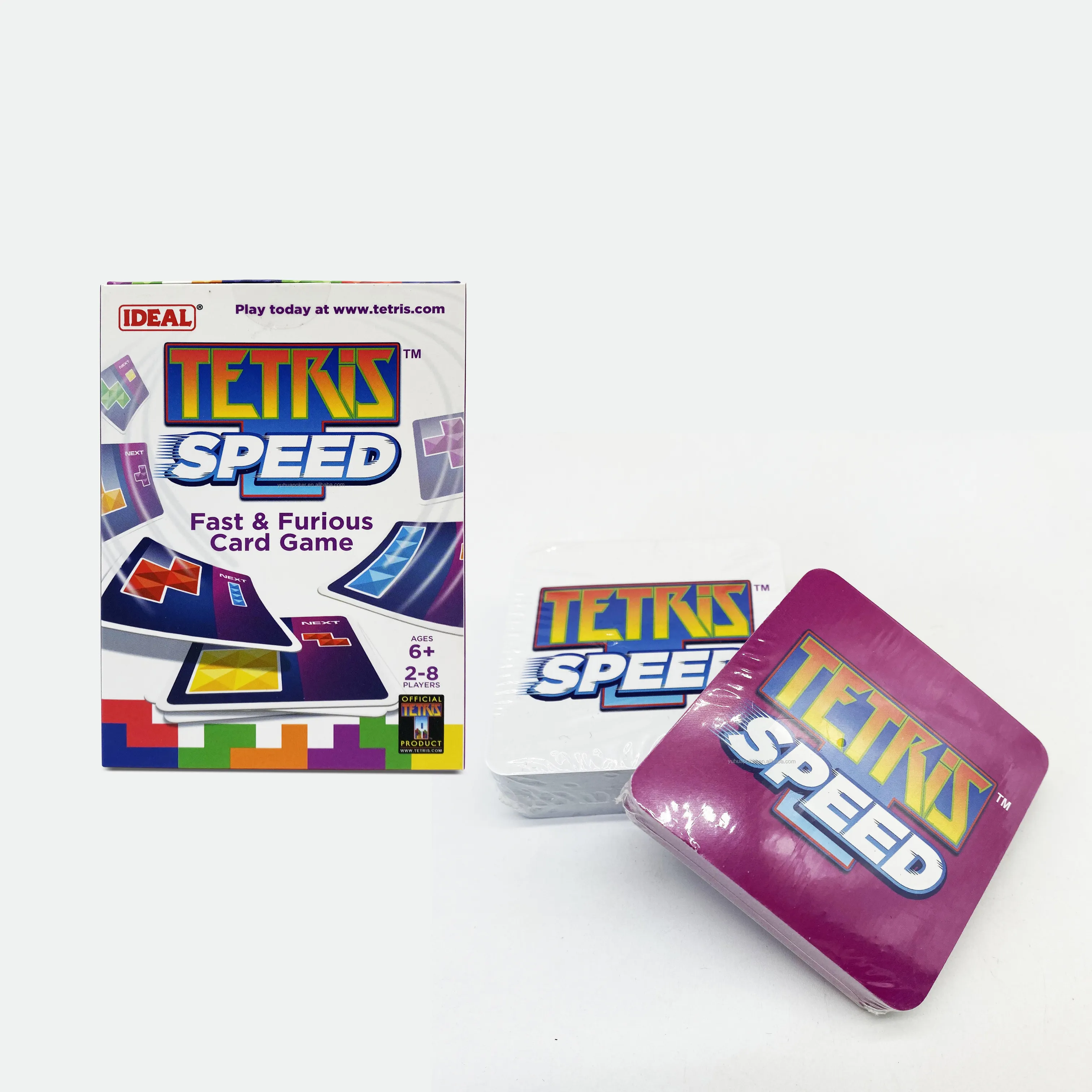 Carte da gioco personalizzate di alta qualità Tetris speed all'ingrosso color solitaire movie educational card games for kids