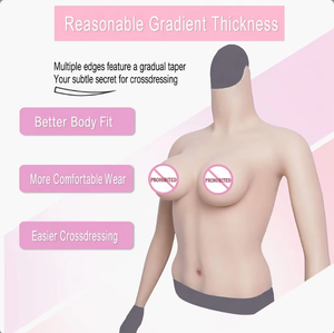 Prothèse mammaire en <span class=keywords><strong>silicone</strong></span> demi-corps avec <span class=keywords><strong>bras</strong></span> intégrés, toucher réaliste, <span class=keywords><strong>faux</strong></span> seins pour cosplay, travesti, drag queen - Product Image 6