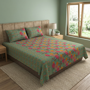Nouvel ensemble de literie imprimé à motifs floraux, comprenant couette, couvre-lit et taies d'oreiller, pour chambre à coucher - Product Image 3