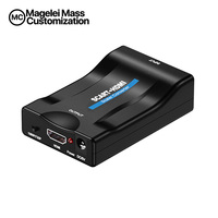 Convertidor SCART a HDMI 1080P a Precio Más Bajo, Adaptador de Video y Audio de Alta Definición, Conexión Plug and Play con Cable USB para HDTV y DVD