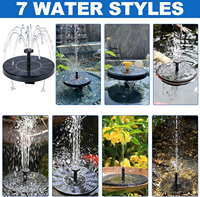 Pompe de fontaine d'étang extérieure solaire 7 styles flottants pour étang de jardin bain d'oiseaux bricolage caractéristique de l'eau
