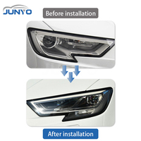 Phares LED Junyo pour Audi A3, phares modifiés à LED de style projecteur, feux de jour et phares de haute performance