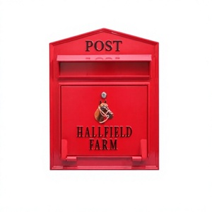 Paquete de caja de recepción de periódico, caja de correos de Metal, caja de letras personalizable hecha a mano, precio al por mayor, buzón de letras rojo/buzón más reciente - Product Image 1