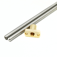 Ball Screw Brass Nut with Bearing Stainless Steel Factory Direct Customized Length 50-2000mm