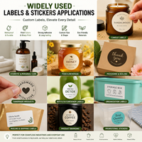 Étiquettes alimentaires personnalisables écologiques pour huiles comestibles, résistantes à l'huile et à l'eau, en vinyle adhésif