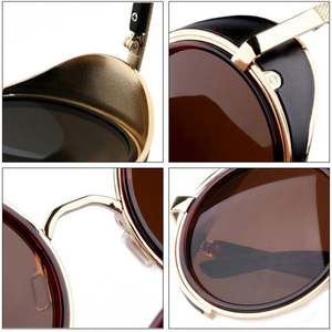 Lunettes de soleil rondes vintage 2025 personnalisées avec logo, en métal, style punk, protection UV400, pour hommes et femmes - Product Image 6