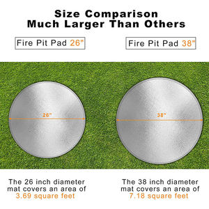 YIHUAXING Semicircular <strong>Fireplace</strong> Carpet Floor Mats Anti-Slip Fire Retardant Fiberglass Accessory Type Charcoal Cooking <strong>Covers</strong> - Product Image 5