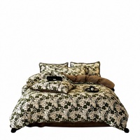 Ensemble de housse de couette quatre pièces tricotée 600TC, antistatique, avec pompons en peluche, chaude, douce pour la peau, épaisse, automne-hiver