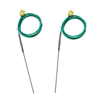 Termopar blindado tipo K Pt100, termopar de sonda de WRNK-191, alambre de goma de silicona suave resistente a altas temperaturas