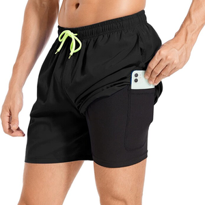 Short d'entraînement de performance avec ligne respirante, évacuant la sueur, short de fitness tendance 2025 pour hommes actifs - Product Image 2