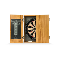 Ensemble de meuble de rangement pour fléchettes en bois vierge avec logo personnalisé, tableau de scores et rangement pour fléchettes, idéal pour cadeau, vente en gros et revente