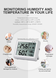 Mini kỹ thuật số LCD cảm biến nhiệt độ độ ẩm Meter trong nhà ngoài trời Nhiệt kế đo độ ẩm màn hình - Product Image 6