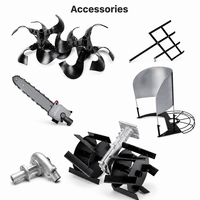 Accessoires pour tondeuse à gazon : Tête de micro-motoculteur thermique 4 temps pour le labourage, le désherbage et le travail du sol