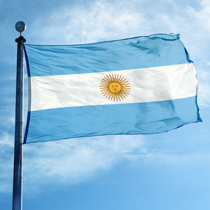 Bandera de Argentina Personalizada de Poliéster para Exteriores, Bandera Nacional Argentina para Colgar en la Pared con Ojales de Latón - Product Image 1