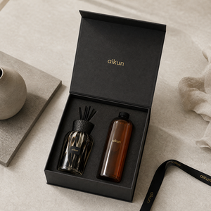 Aikun Large Capacity Long Lasting Flame Free Aromatic Glass Reed <b>Diffuser</b> Gift Set with Dual <b>Bottles</b> for Home Room Decor - Product Image 1