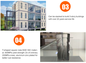 Casa Contenedor Prefabricada <span class=keywords><strong>de</strong></span> 20 Pies, <span class=keywords><strong>de</strong></span> Montaje Rápido, para Zonas <span class=keywords><strong>de</strong></span> Vivienda en Obras <span class=keywords><strong>de</strong></span> Construcción y <span class=keywords><strong>Locales</strong></span> Comerciales - Product Image 4